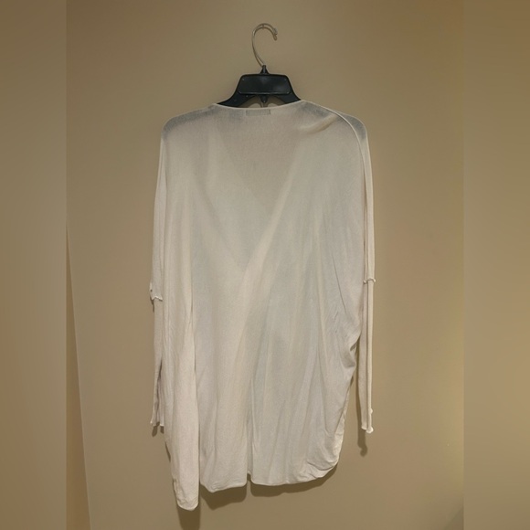 Press Brand White Long Sleeve Drape Top - Picture 2 of 3
